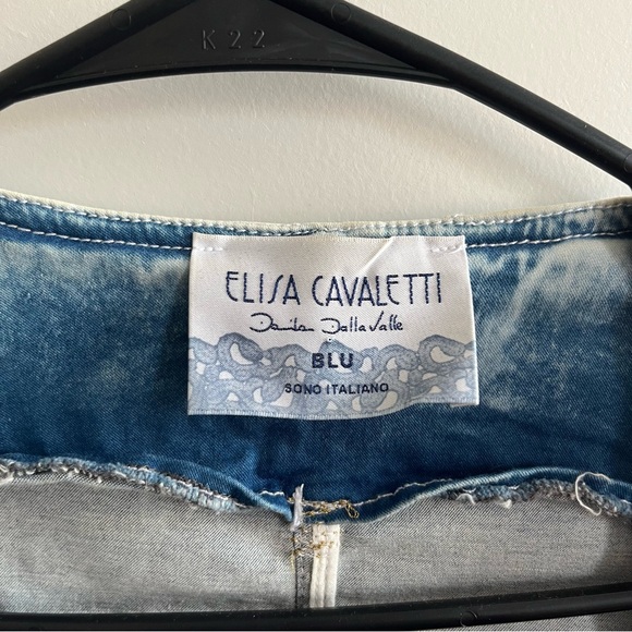 Elisa Cavaletti Patchwork Jean Jacket w/ Detail Stitching & Stone Wash Design - Picture 13 of 15